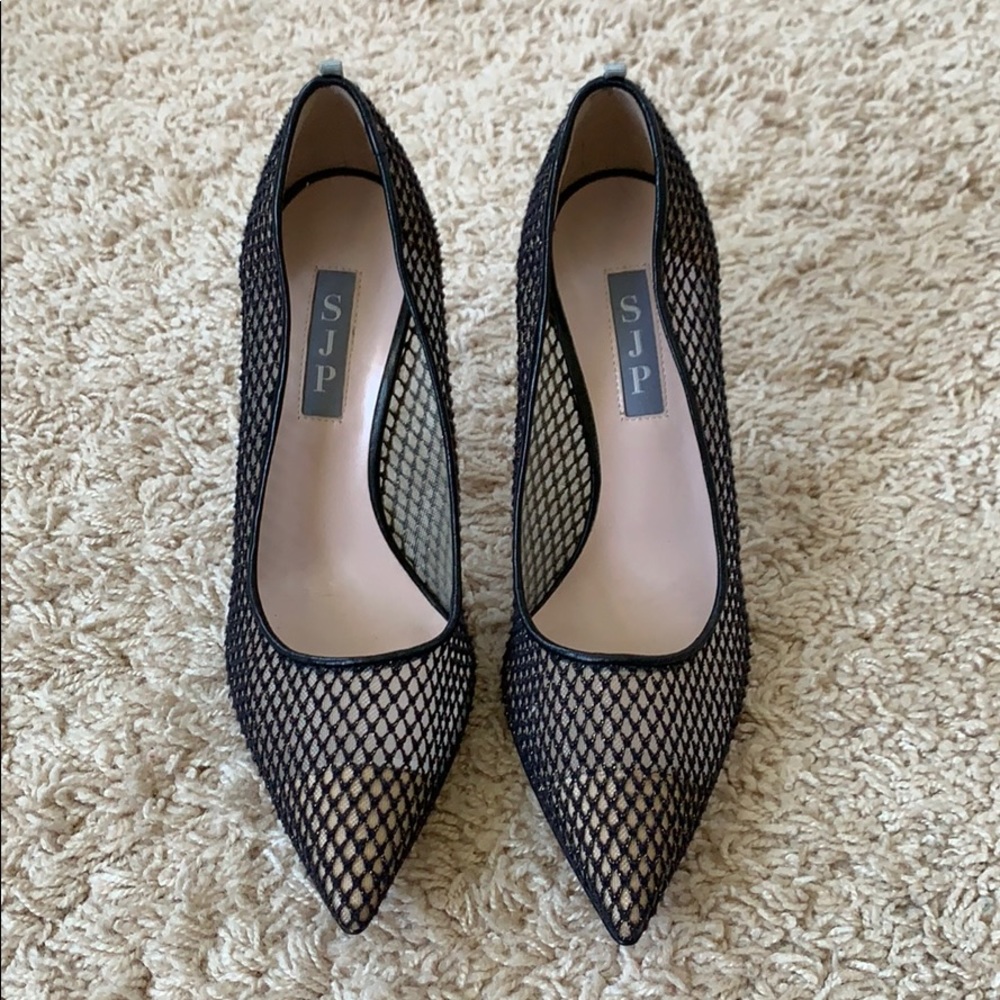 SJP by Sarah Jessica Parker, Black Mesh Heels 36.5